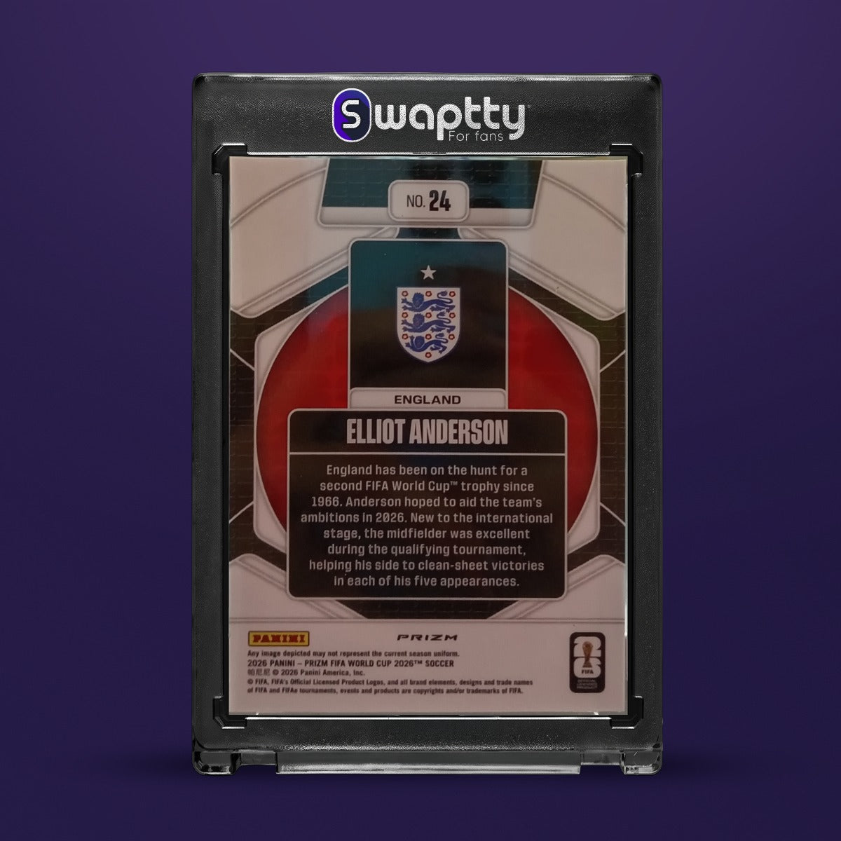 2026 Panini Prizm FIFA WC Elliot Anderson — reverso