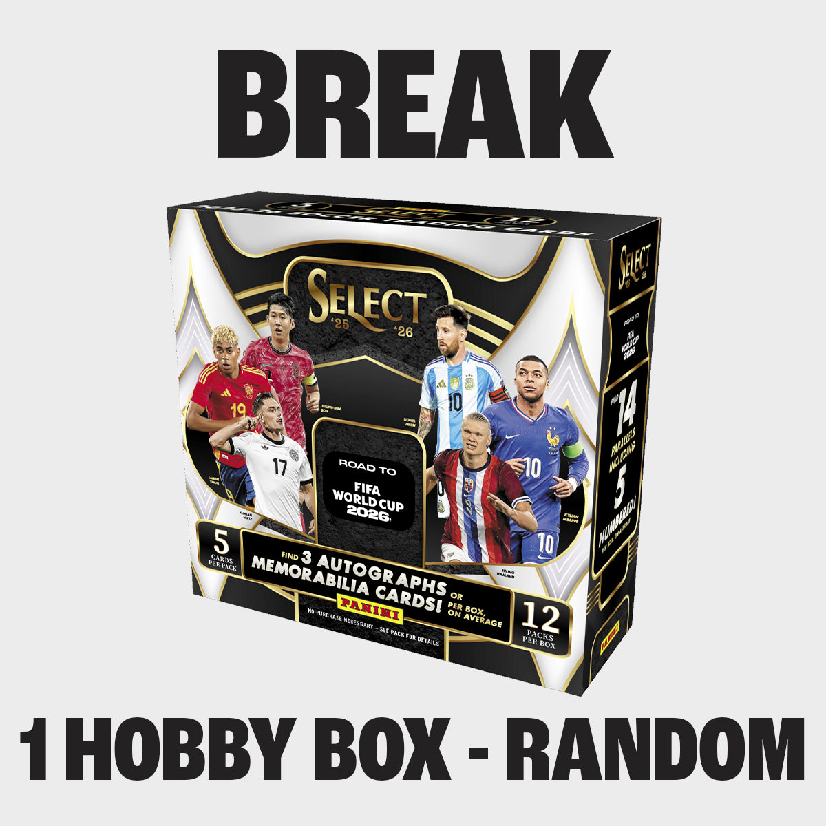Break Random - 2025-26 Panini Select Road to World Cup - 1 Hobby Box