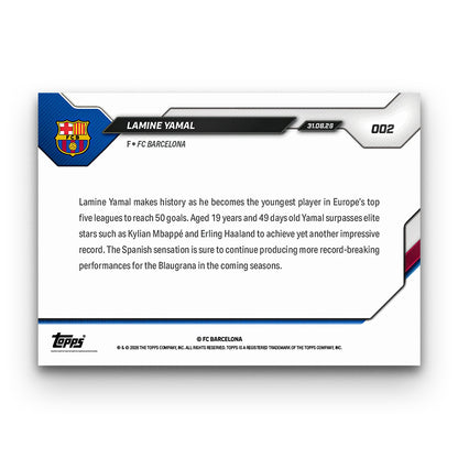 Lamine Yamal - 2026-27 FC Barcelona Topps NOW® - Card 2 (Pre Venta)